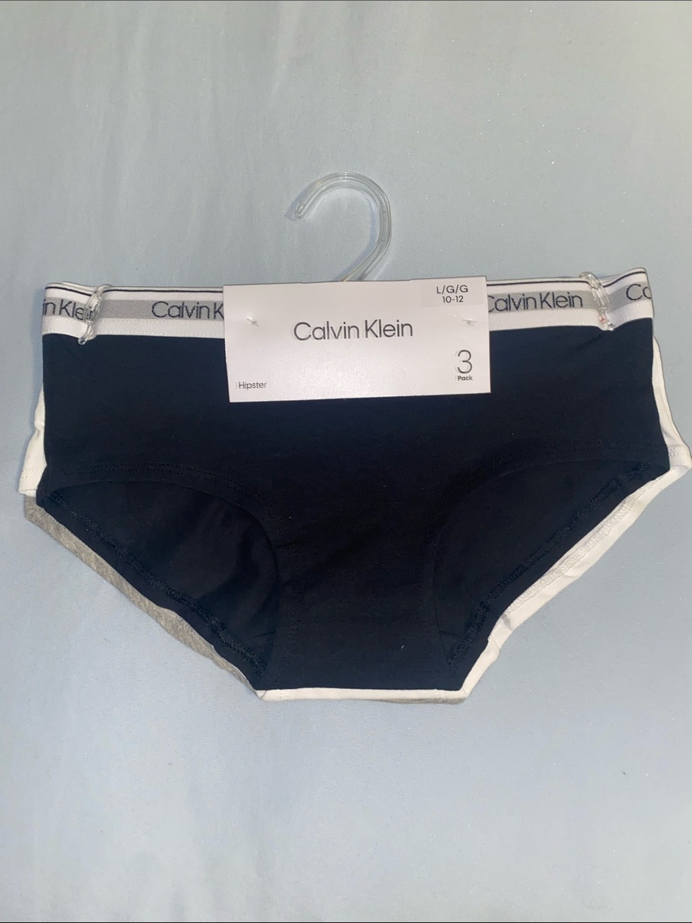 Calvin Klein Hipster Briefs with White Waistband - 3 Pack